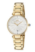 Porsamo Bleu Madison Luxury Women's Stainless Steel Watch, Gold With White Guilloche Dial 1151BMAS