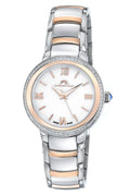 Porsamo Bleu Luna Luxury Topaz Women's Stainless Steel Watch, Two-Tone, White Enamel Dial 1181DLUS