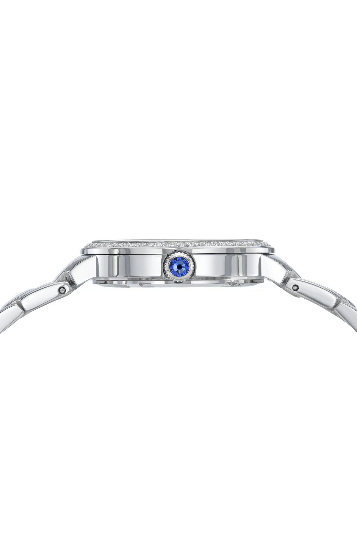Porsamo Bleu Luna Luxury Topaz Women's Stainless Steel Watch, Two-Tone, White Enamel Dial 1181DLUS