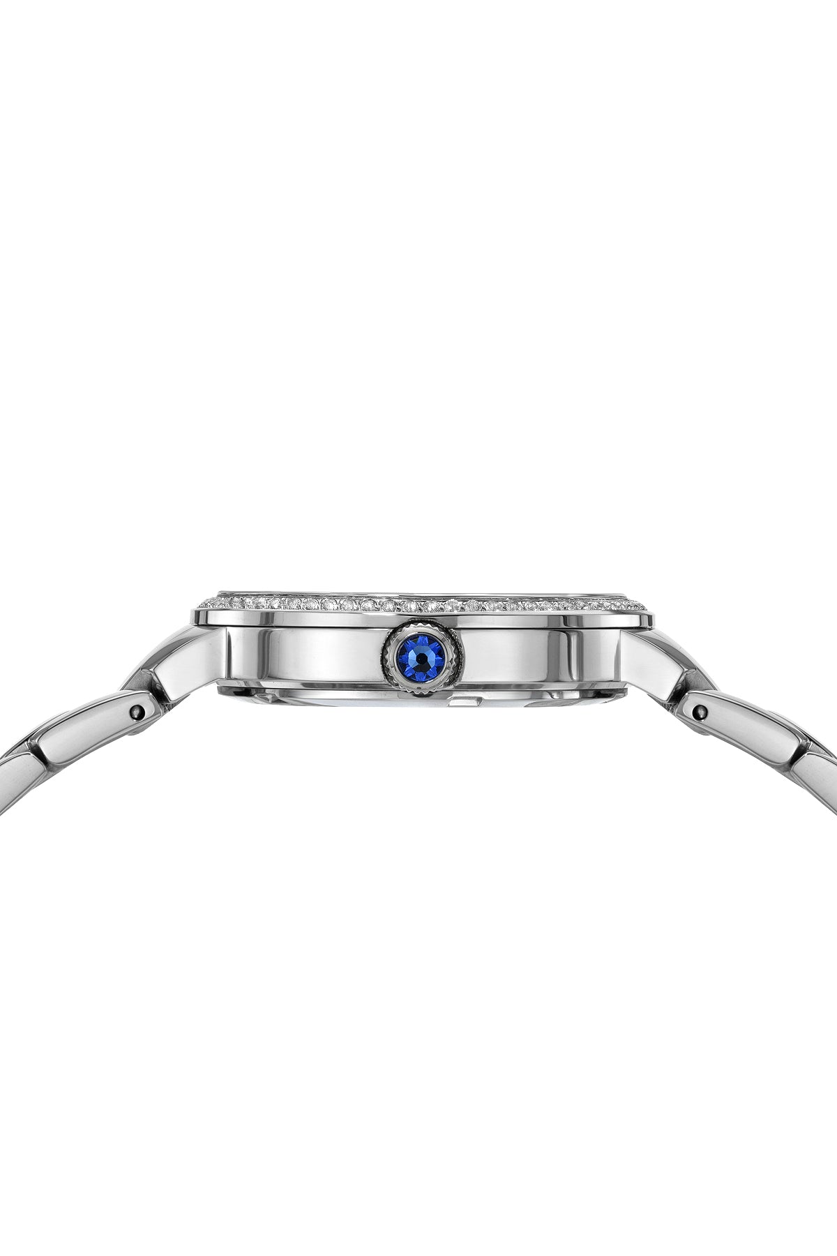Porsamo Bleu Luna Luxury Topaz Women's Stainless Steel Watch, Silver, Sodalite Dial 1181FLUS
