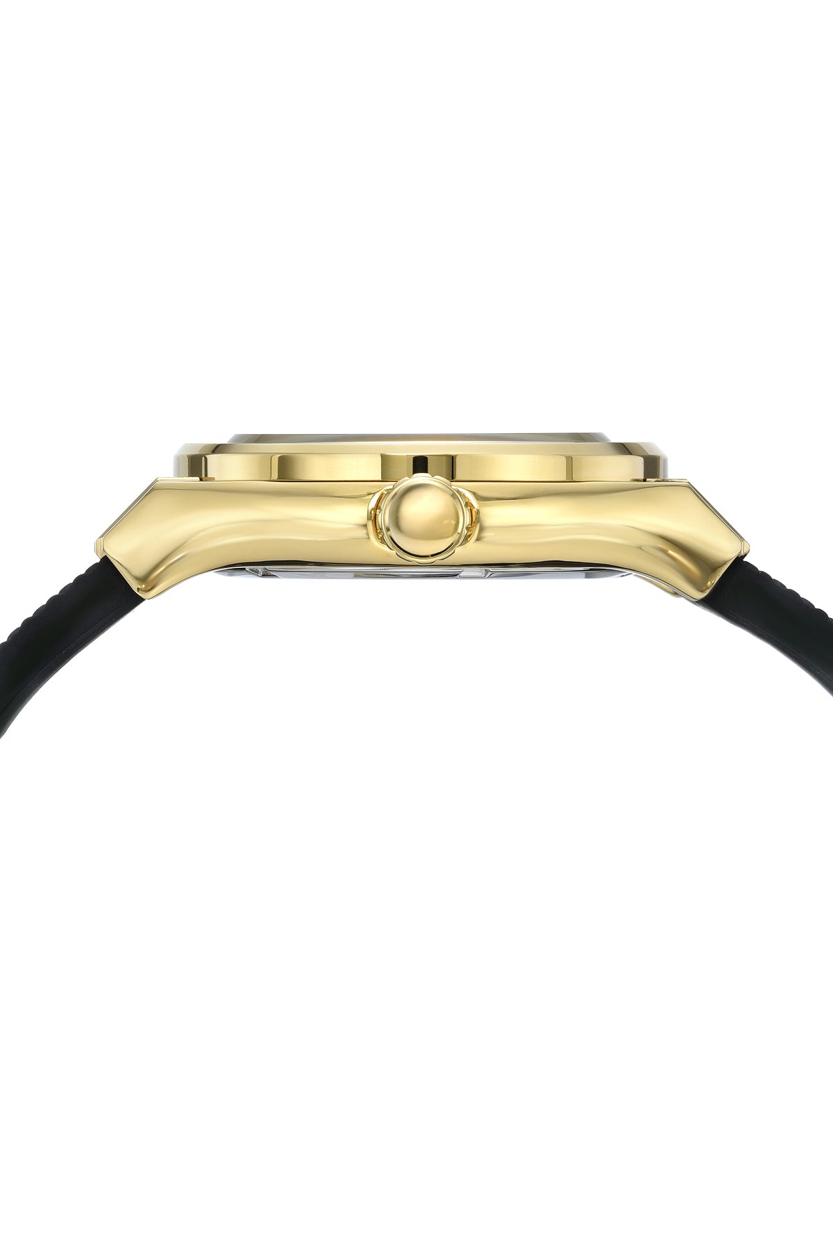 Porsamo Bleu Cruz Luxury Automatic Men's Silicone Strap Watch, With Skeleton Dial, Gold Black 1221CCRR