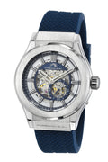 Porsamo Bleu Cruz Luxury Automatic Men's Silicone Strap Watch, With Skeleton Dial, Silver Blue 1222BCRR