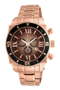 Porsamo Bleu Milan G Luxury Chronograph Men's Stainless Steel Watch, Rose, Black 071DMIS