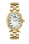 Porsamo Bleu South Sea Oval Crystal Luxury Women's Stainless Steel Watch, Champagne 106BSSO