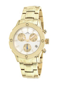 Porsamo Bleu Charlotte Luxury Chronograph Women's Stainless Steel Watch, Champagne 381DCHS