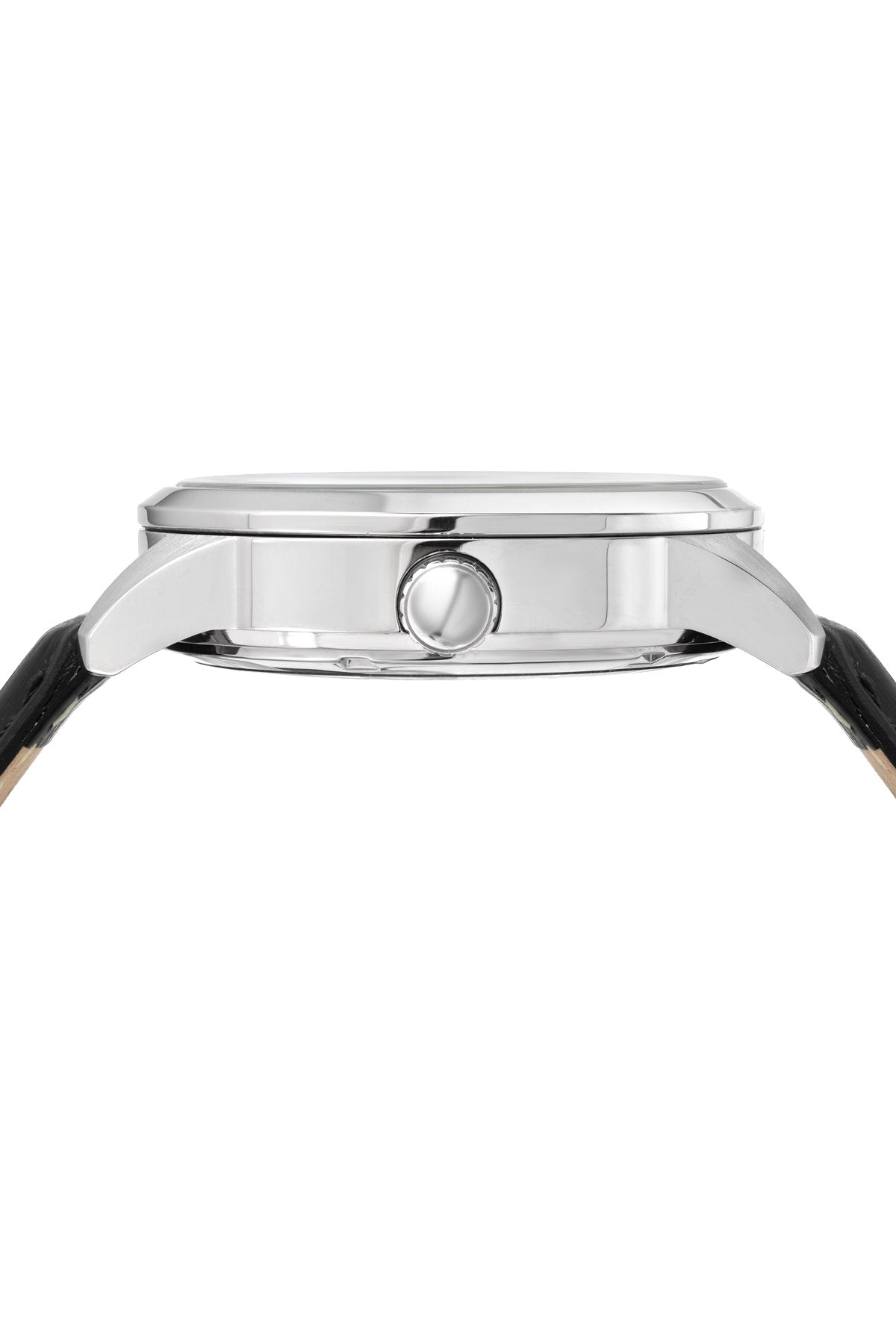 Porsamo Bleu Cassius Luxury Automatic Men's Watch, Genuine Leather Band, Silver, Black 801CCAL