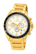 Porsamo Bleu Wolfgang Luxury  Chronograph Men's Stainless Steel Watch, Gold 572BWOS