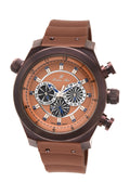 Porsamo Bleu Sydney Luxury Men's Watch, Silicone Strap, Brown 165CSYR