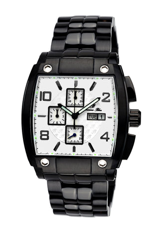 Porsamo Bleu London luxury chronograph men's stainless steel watch, black 143CLOS