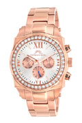 Porsamo Bleu Milan Crystal Luxury Women's Stainless Steel Watch, Swarovski® Crystals, Rose, 038GMCS