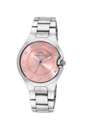 Porsamo Bleu Emilia Luxury Diamond Women's Stainless Steel Watch, Silver, Peach 822AEMS