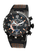 Porsamo Bleu Las Vegas Luxury Men's Watch, Silicone Strap, Interchangeable Bezels, Black 114DLVR