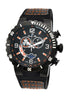 Porsamo Bleu Las Vegas luxury men's watch, silicone strap, interchangeable bezels, black 114DLVR