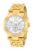 Porsamo Bleu Sasha Luxury Chronograph Men's Stainless Steel Watch, Gold, White 441BSAS