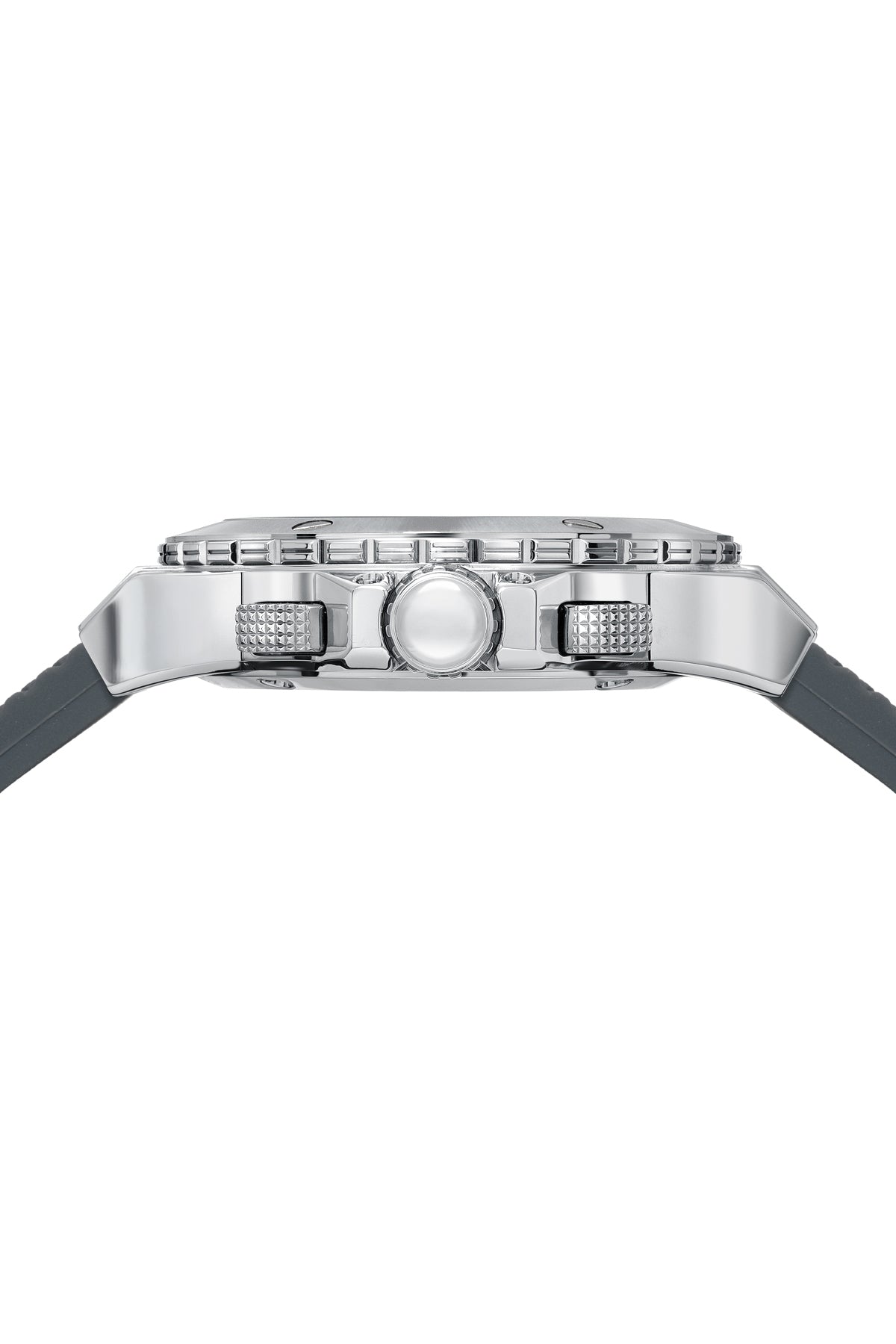 Porsamo Bleu Marcus Luxury Chronograph Men's Silicone Watch, Silver, Grey 654BMAR