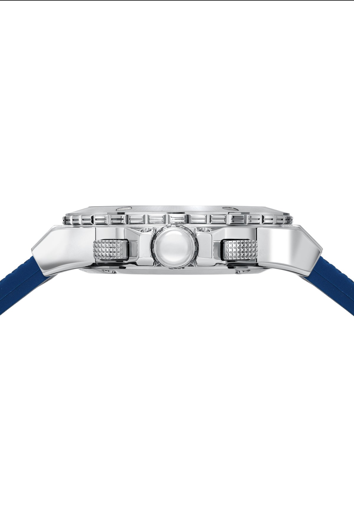 Porsamo Bleu Marcus Luxury Chronograph Men's Silicone Watch, Silver, Blue 654CMAR