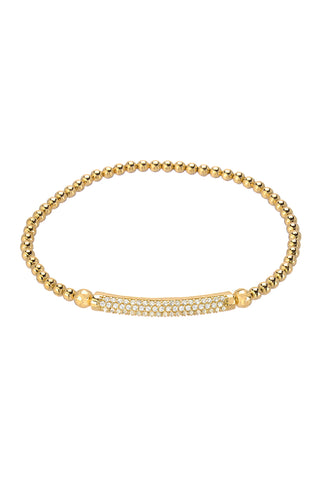 Stretch bead bracelet with topaz 507BG