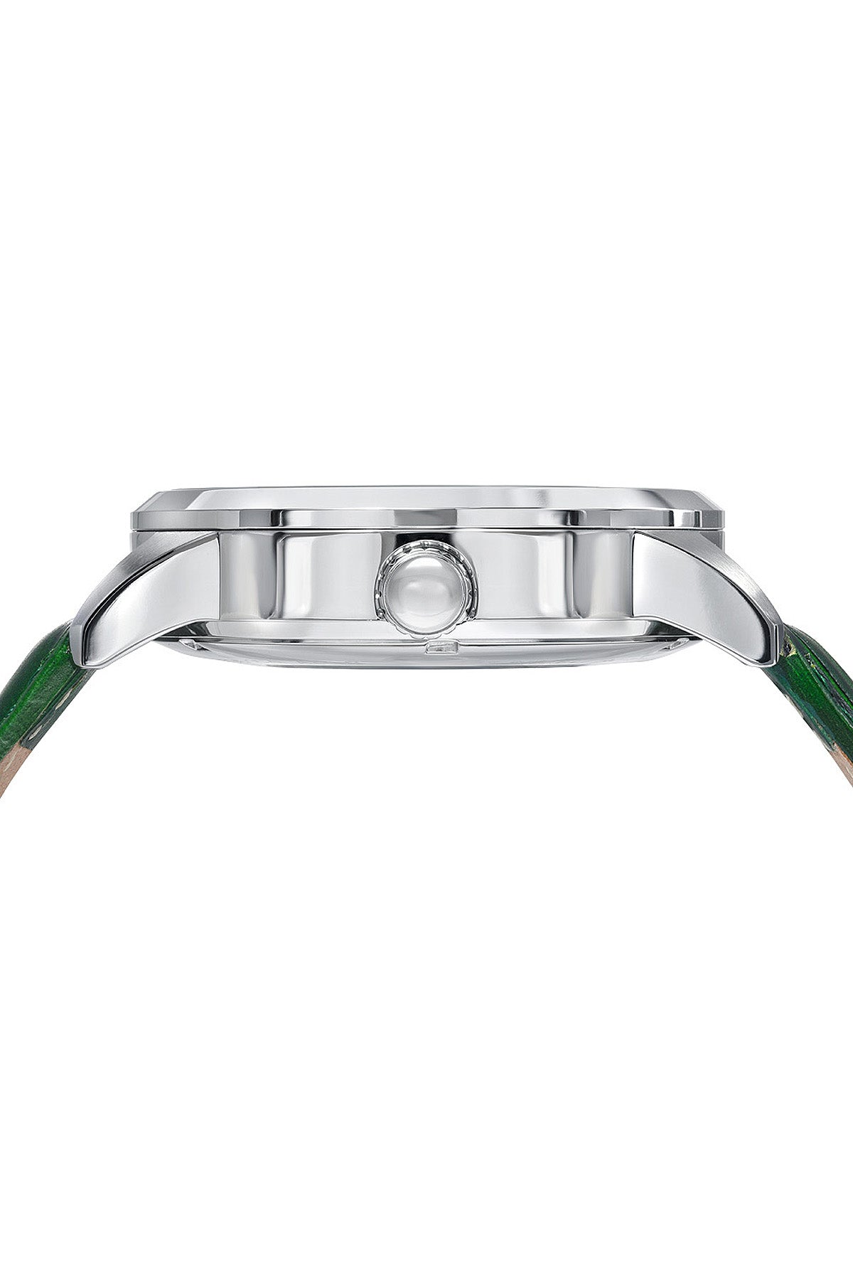 Porsamo Bleu Cassius Luxury Automatic Men's Watch, Genuine Leather Band, Silver, Green 802DCAL