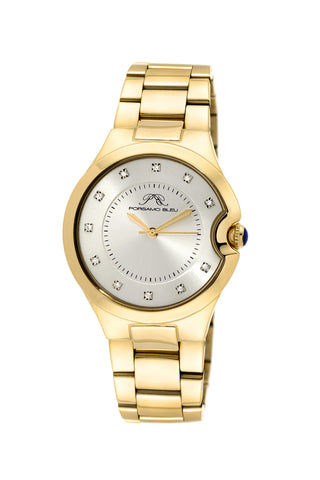 Porsamo Bleu Emilia luxury diamond women's stainless steel watch, gold 821BEMS