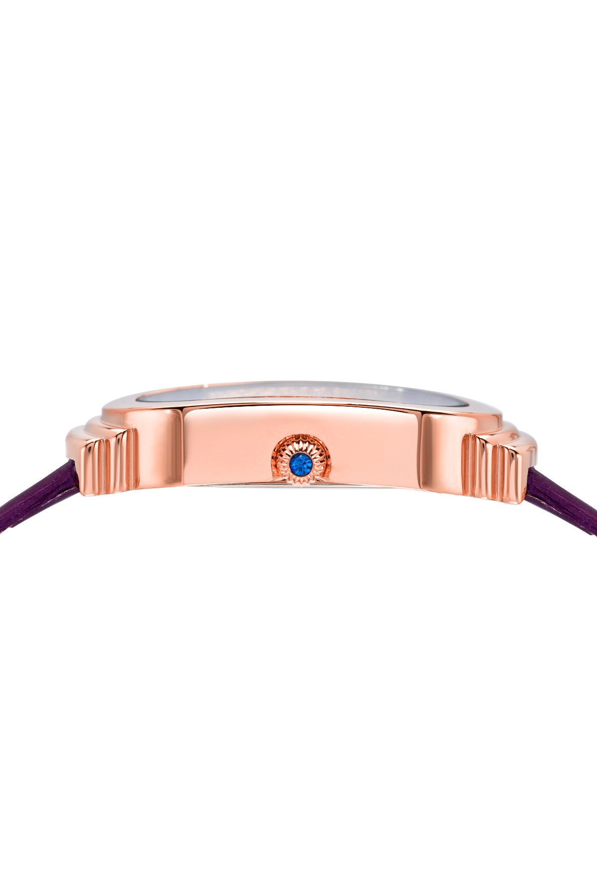 Porsamo Bleu Camille Luxury Women's Silk Covered Leather Watch, Rose, Purple 972BCAL