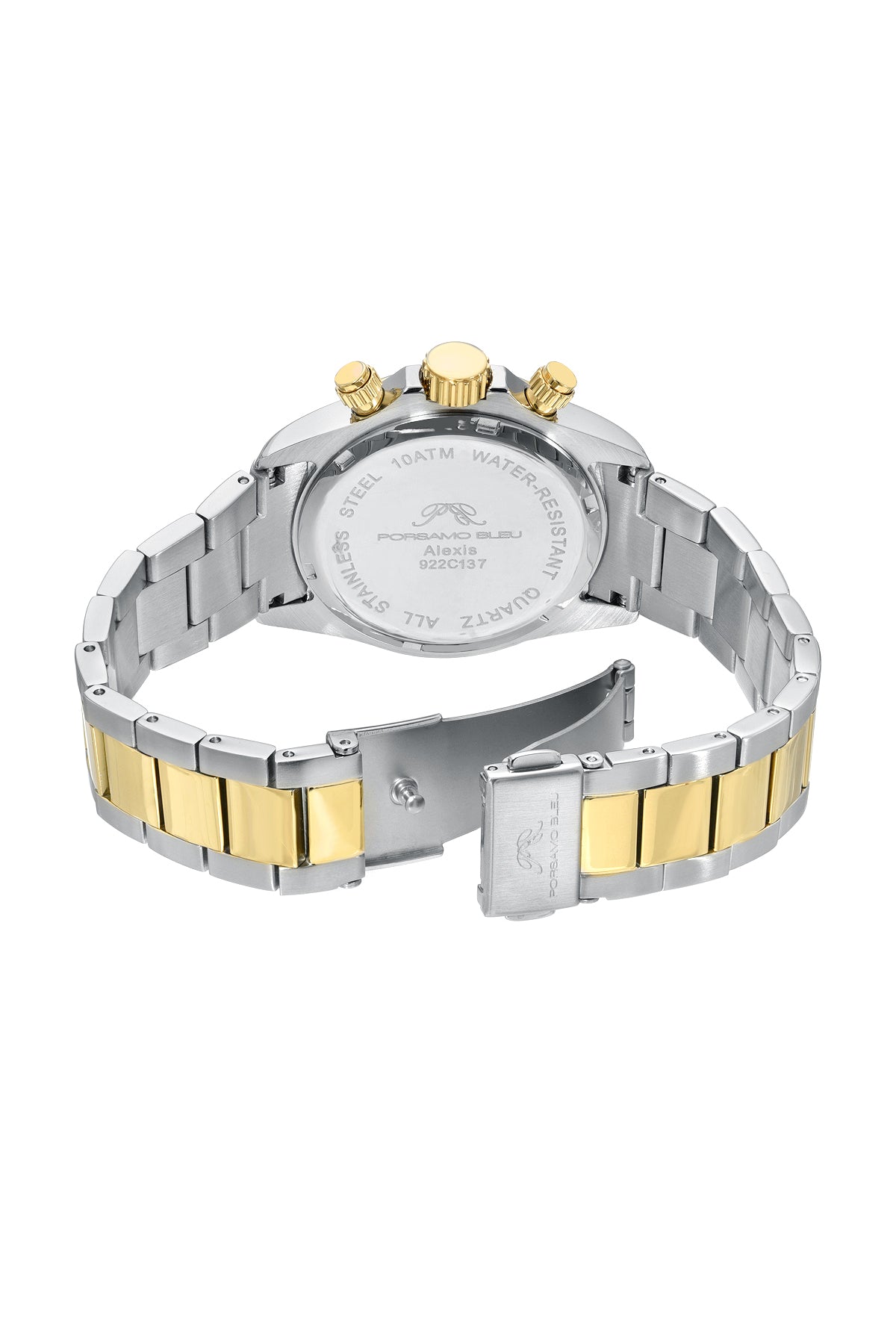 Porsamo Bleu Alexis Luxury Women's Stainless Steel Watch, Silver, Gold, Blue 922CALS