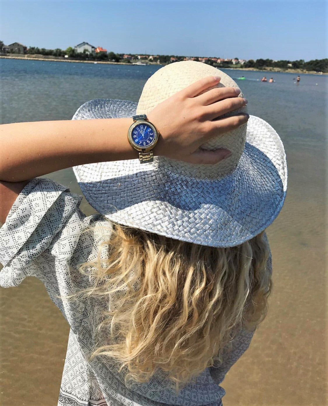 Porsamo Bleu Sofia Luxury Women's Stainless Steel Watch, Gold, Blue 952BSOS