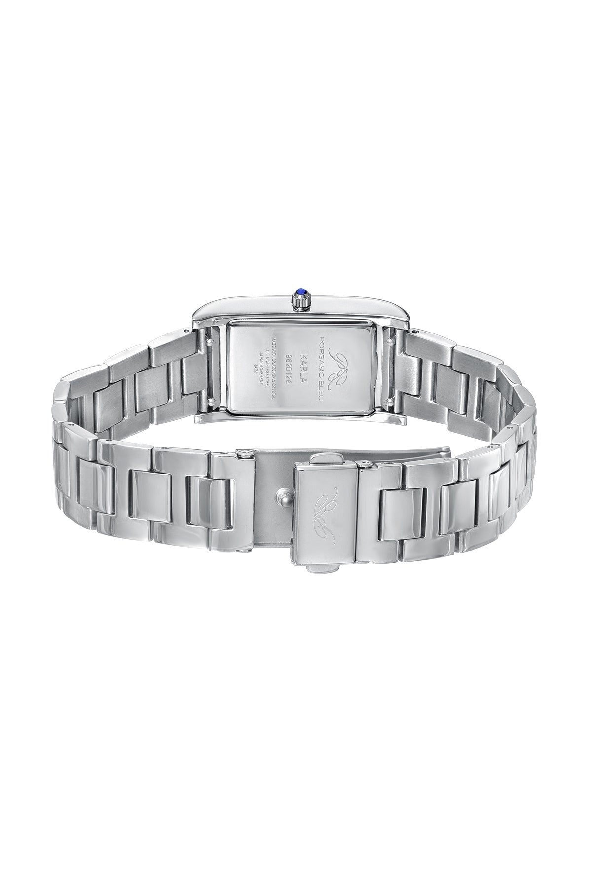 Porsamo Bleu Karla Luxury Womens Stainless Steel Watch Interchangeable Bands, Silver, Green 962DKAS