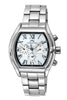 Porsamo Bleu Bruno luxury men's stainless steel watch, silver, white 201ABRS