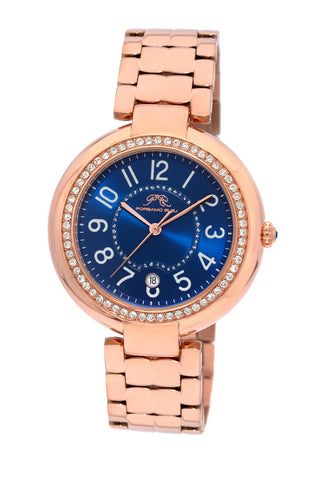 Porsamo Bleu Sofia luxury women's stainless steel watch, rose, blue 952CSOS