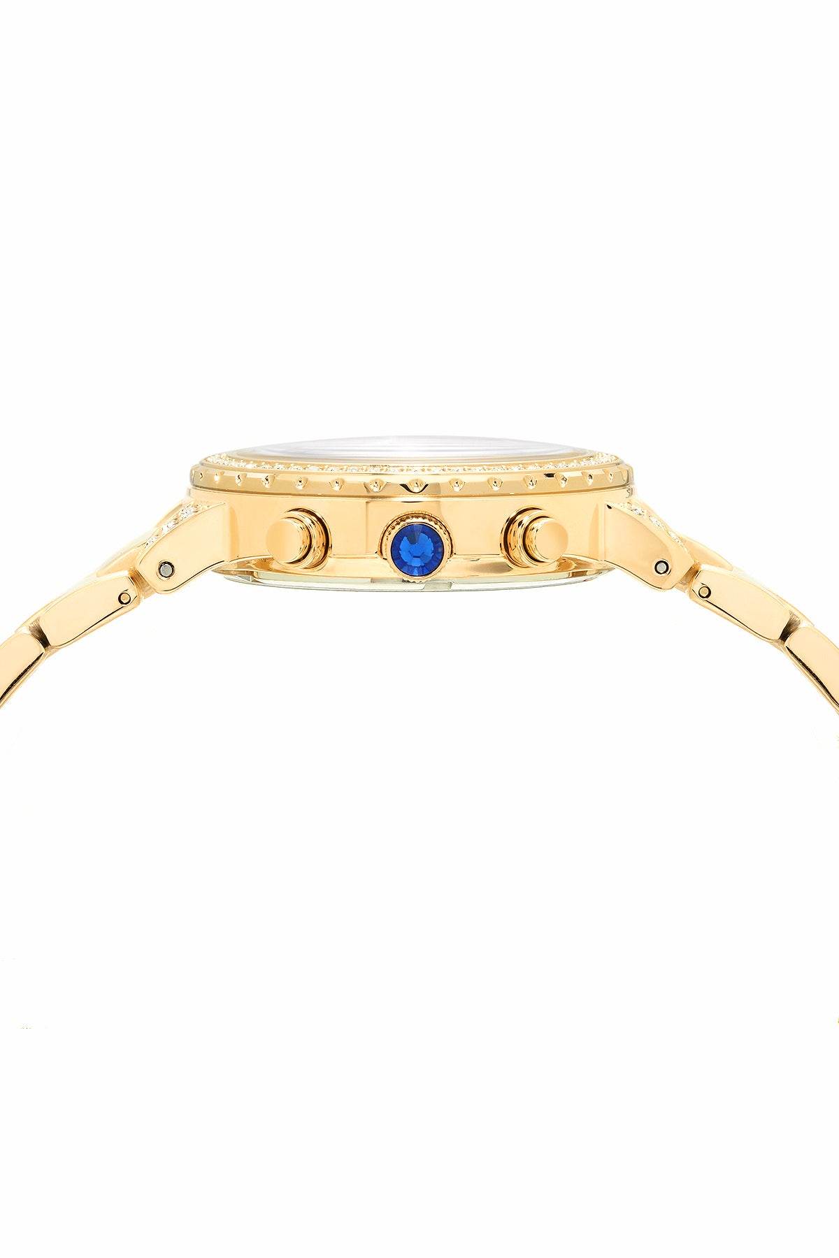 Porsamo Bleu Pilar Luxury Chronograph Women's Stainless Steel Watch, Gold, Blue 502BPIS