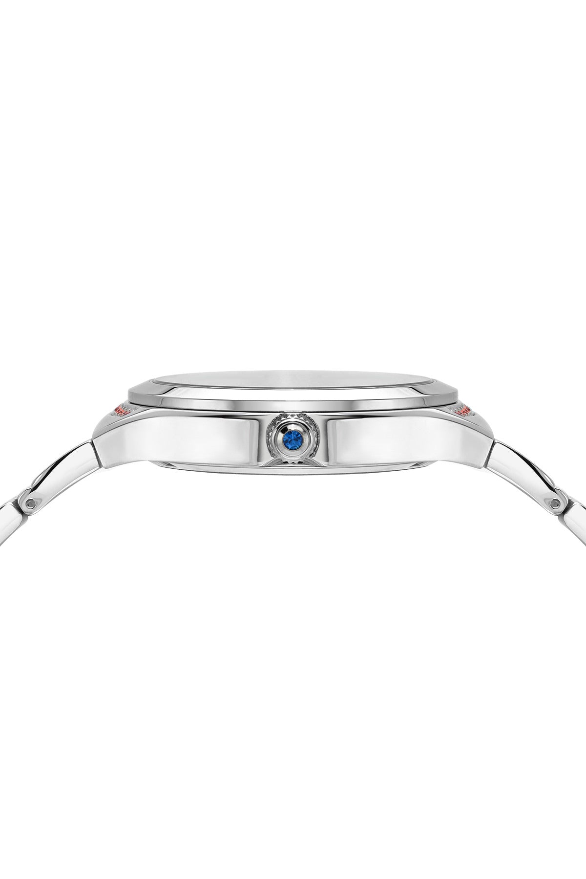 Porsmao Bleu Carmen luxury women's stainless steel watch, silver, red 991BCAS