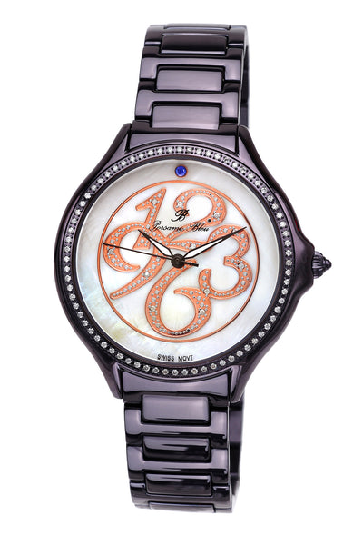 Plum Porsamo Bleu Women’s  Swarovski Crystal Bezel & Floating Heart New Battery NEW Porsamo Bleu Women main image 2