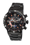 Porsamo Bleu Las Vegas Luxury Men's Stainless Steel Watch, Interchangeable Bezels, Black 111DLVS