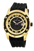 Porsamo Bleu Tokyo Luxury Automatic Men's Watch, Silicone Strap, Gold, Black 171BTOR