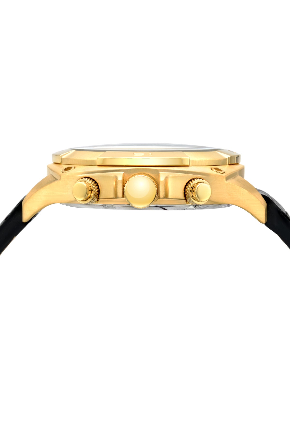 Porsamo Bleu Alex Luxury Men's Watch, Genuine Leather Band, Gold, Black 292AALL