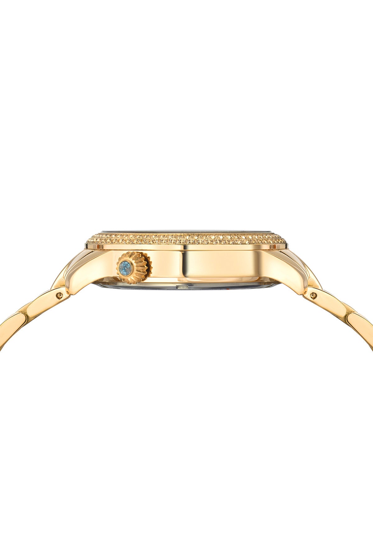 Porsamo Bleu Evelyn luxury topaz women's stainless steel watch, gold, black 762BEVS