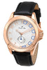 Porsamo Bleu Soho luxury mens dress watch with genuine leather band rose tone and black 042BSOL