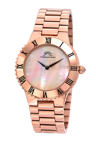 Porsamo Bleu Lexi luxury women's stainless steel watch, rose 941CLES