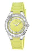 Porsamo Bleu Guilia Luxury Women's Silicone Strap Watch, Interchangeable Bands, Silver, White, Lime Green 1122DGUR