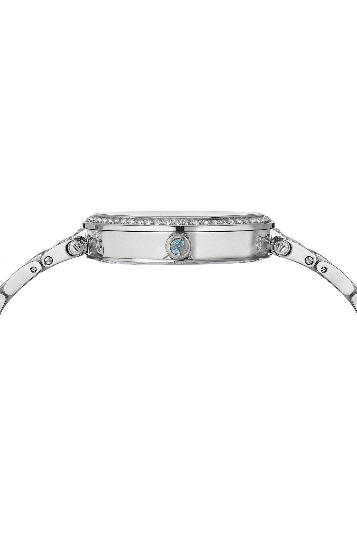 Porsamo Bleu Chantal luxury topaz women's stainless steel watch, silver, black 672ACHS