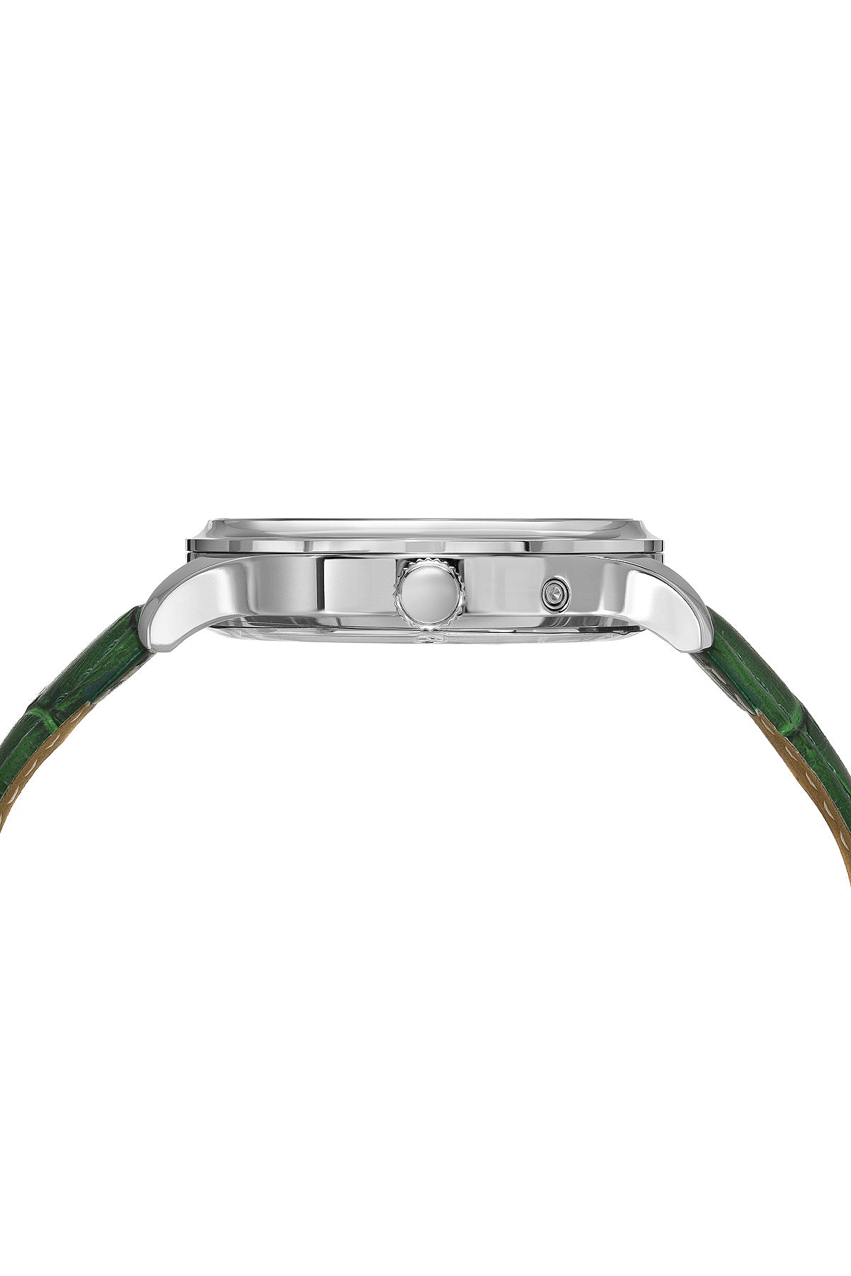 Porsamo Bleu Jonathan Luxury Men's Watch Genuine Leather Band, Silver, Green, 911DJOL