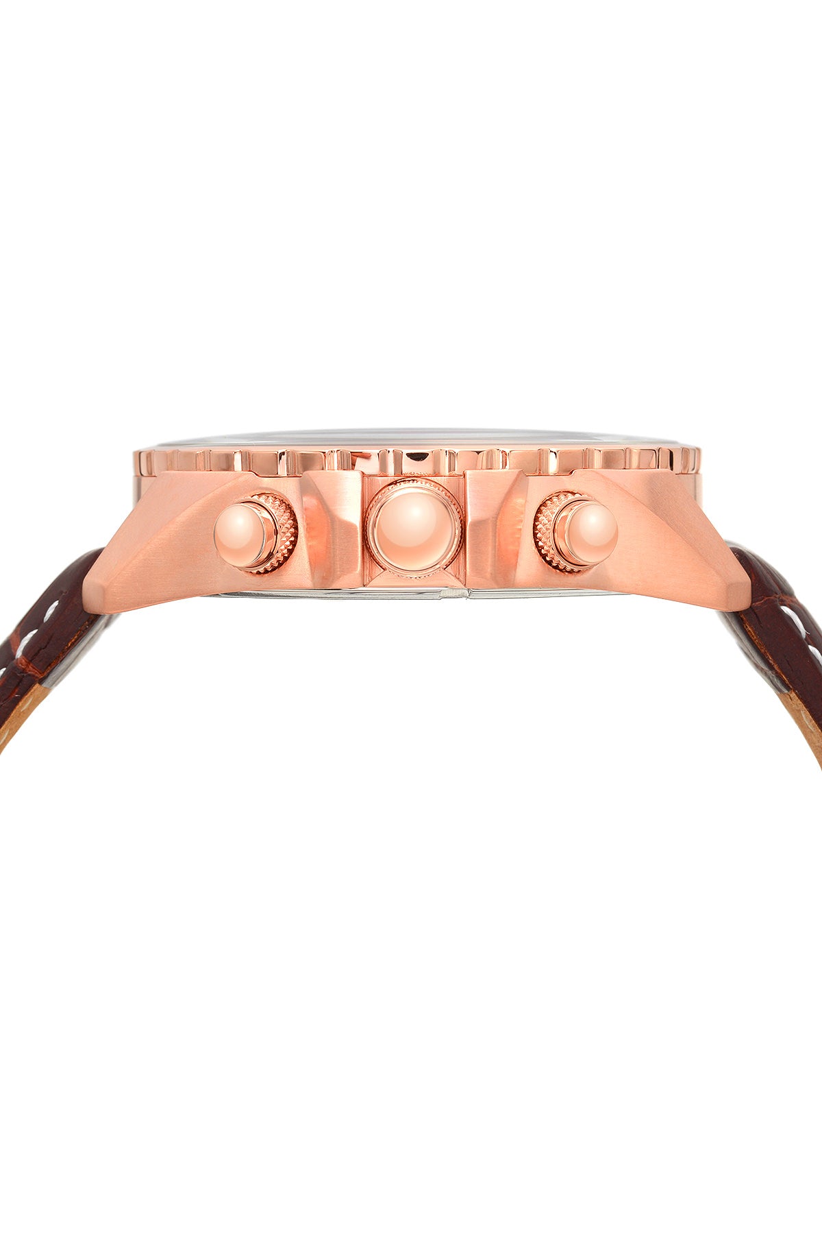 Porsamo Bleu Martin Luxury  Chronograph Men's Watch, Genuine Leather Band, Rose, Brown 351AMAL