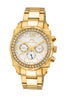 Porsamo Bleu Milan Crystal luxury women's stainless steel watch, Swarovski® crystals, gold, white, 037BMCS