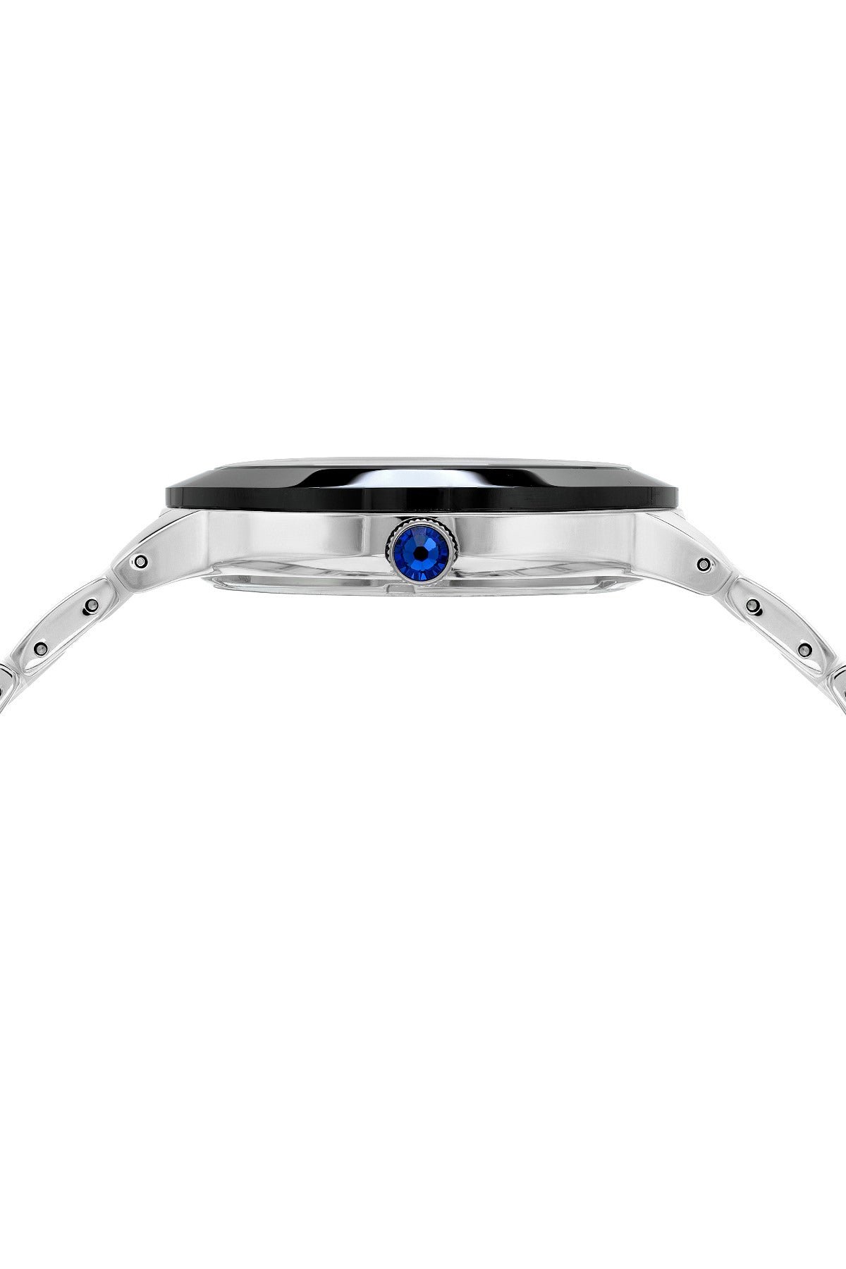 Porsamo Bleu Clarissa Luxury Women's Ceramic Watch, Silver, Black 552ACLC