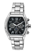 Porsamo Bleu Bruno Luxury Men's Stainless Steel Watch, Silver, Black 201BBRS