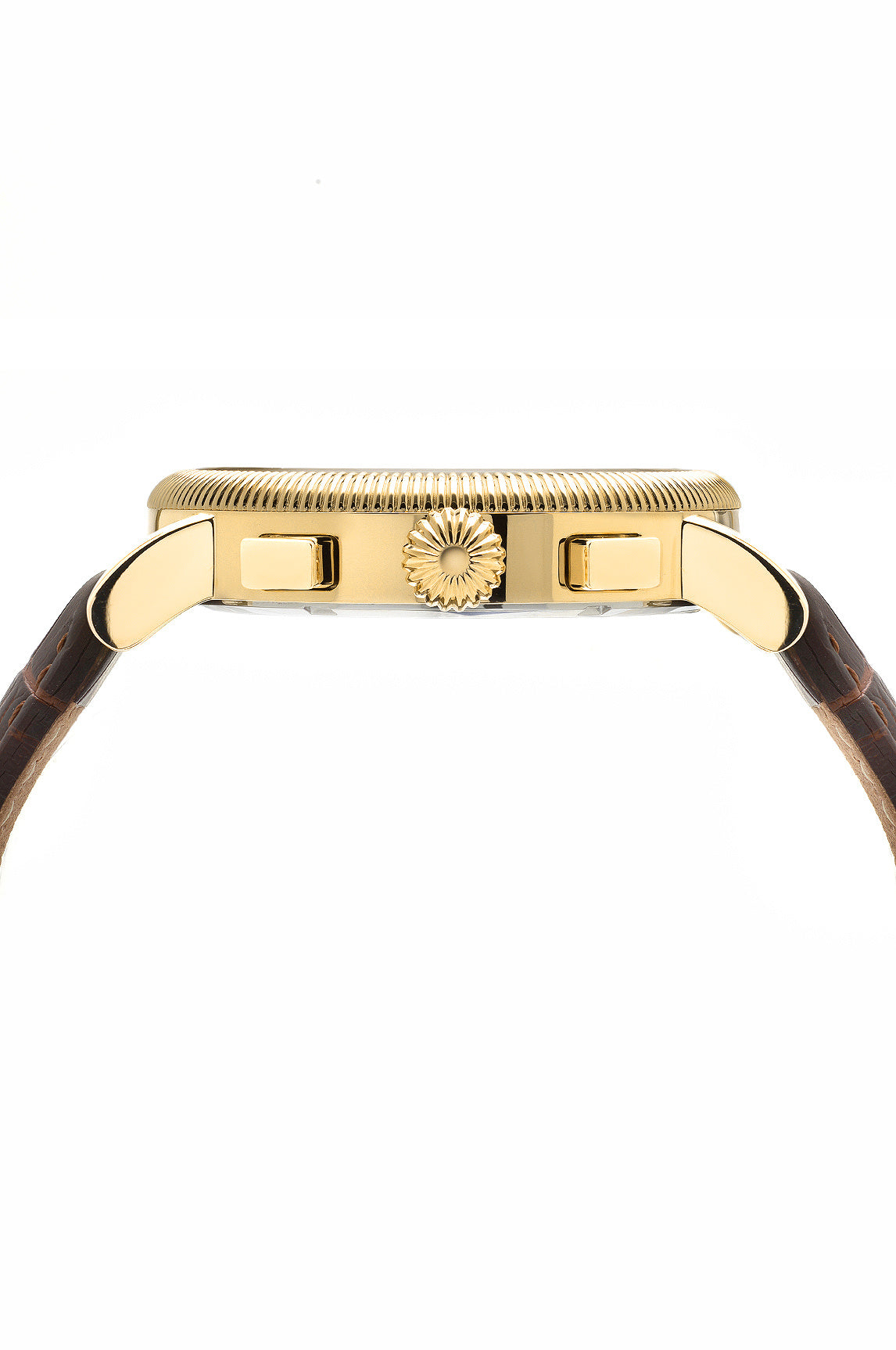 Porsamo Bleu Phileas Luxury Chronograph Men's Watch, Genuine Leather Band Gold, Brown 471BPHL