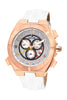 Porsamo Bleu Ibiza luxury chronograph men's watch, genuine leather band, rose, white 123BIBL