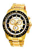 Porsamo Bleu Grand Prix G Luxury Chronograph Men's Stainless Steel Watch, Gold, Black 081BGPS