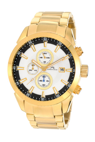 Porsamo Bleu Enzo luxury chronograph men's stainless steel watch, gold 451BENS