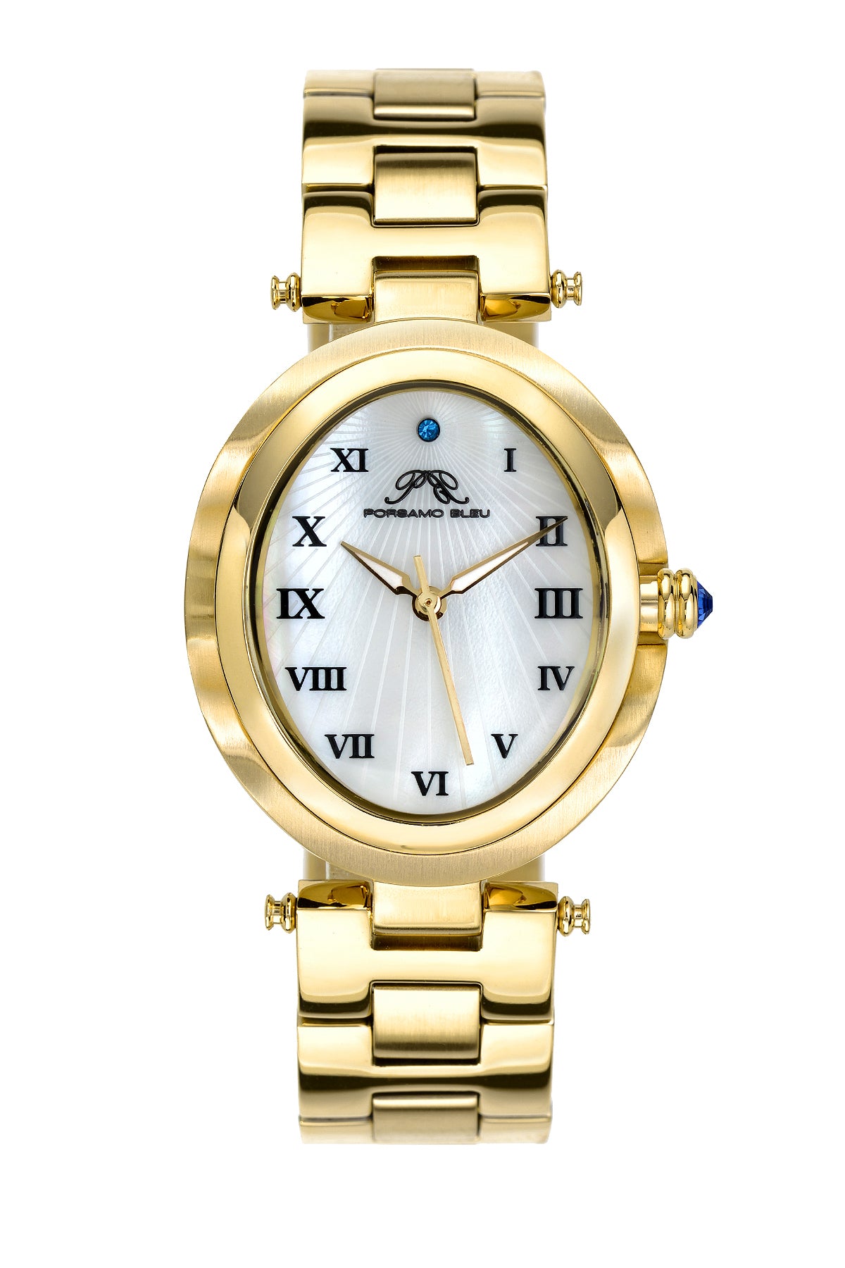 Porsamo Bleu South Sea Oval Luxury Women's Stainless Steel Watch, Champagne 105BSSO